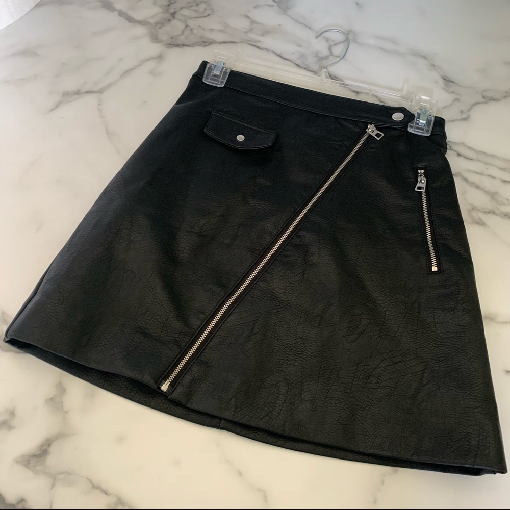 Faux Leather Miniskirt